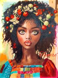 George Barr original art for a color illustration of Olmec & Tascela for  Donald M Grant book of REH's RED NAILS.