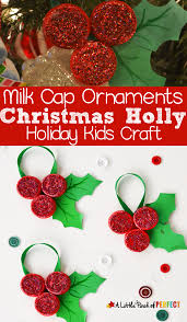 Download Homemade Milk Cap Holly Ornaments Christmas Kids Craft 3D SVG Files Ideas | SVG, Paper Crafts, SVG File