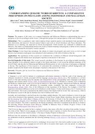 Check spelling or type a new query. Pdf Understanding Quranic Word Of Khiftum A Comparative Perception On Polygamy Among Indonesian And Malaysian Society