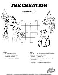 Let's take care of the garden! The Creation Story Sunday School Crossword Puzzle Sharefaith Kids