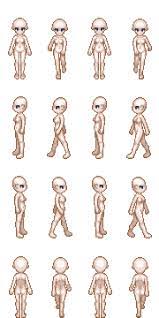Char Template Female Thin By Kiwinuptuo Pixel Art Games Anime Pixel Art Pixel Art Characters