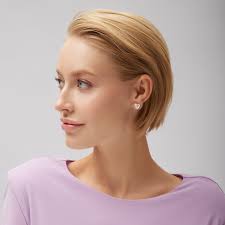 Heart Shape Diamond Stud Earrings In White Gold, GIA Certified