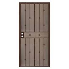 Unique Home Designs 36 In X 80 In Cabo Bella Copper Surface Mount Outswing Steel Security Door Unique House Design Steel Security Doors Security Door Design