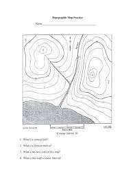 Topographic Map Practice Worksheet Topographic Map Practice
