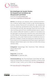 (soldaten) to fall into line. Pdf Das Unbehagen Mit Den Gender Studies Ein Gesprach Zum Verhaltnis Von Wissenschaft Und Politik