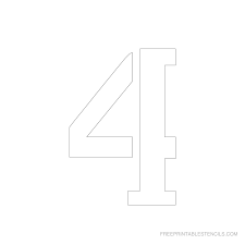 Download free printable stencil number 4 for painting. Printable 4 Inch Number Stencils 1 10