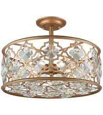 Elk 32092 4 Armand 4 Light 17 Inch Matte Gold Semi Flush Mount Ceiling Light