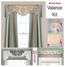 How to make a no sew swag window valance: Diy Home Decor No Sew Cornice Valance Kit Fit Any Window Size Traceable Designer