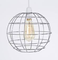 There are 401 cage light shade for sale on etsy, and they cost $37.94 on average. Easy Fit Funky Retro Modern Industrial Vintage Look Chrome Round Metal Wire Cage Style Light Shade Home Kitchen Home Accessories Clinicadelpieaitanalopez Com