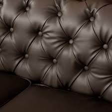 Bitte wenden sie sich vor kaufabschluss direkt an uns, um alle offenen die couch ist ca 60 jahre alt und dem alter. Chesterfield Design Sofa Aus Kunstleder Und Samtartig Stoff 2 Sitzplatze