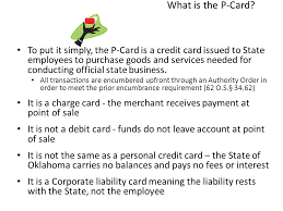 Check spelling or type a new query. State Of Oklahoma Purchase Card P Card Program By Tammy Howard Ppt Download