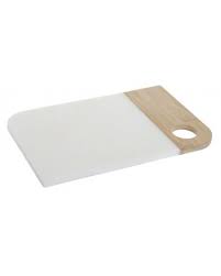 Cortar, cortar y cortar dados con estilo en una tabla de corte personalizada de la cocina de nana's a la deriva. Tabla Bicolor Cocina Marmol Y Bambu 29 X 19 X 1 Cm