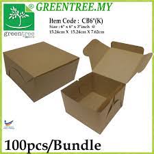 Tutorial membuat kotak kue hantaran pernikahan yang cantik dan ekonomis. Take Away Small Cake Box Birthday Cake Box Kotak Kek 100pcs Bundle Shopee Malaysia