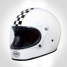 Premier Trophy Helmet Checkered Flag Stripe Shell Helmet Motorbike Helmet Motorcycle Helmets