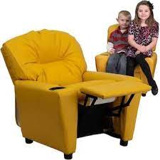 flash furniture 28 in yellow vinyl upholstered kids accent chair lowes com kids recliners vinyl recliner flash furniture