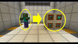 Like /spawnmob zombie diamond armor (that command doesnt work but example) Minecraft How To Equip Zombie With Armor Youtube