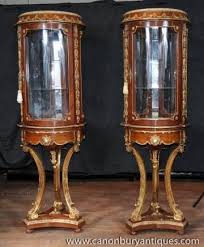 Pair French Vitrines Glass Display Cabinets Bijouterie Louis Xv Glass Cabinets Display Vintage Furniture Design Victorian Furniture Decor