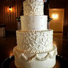 Filigree Wedding Cake Scroll Piping Swiss Dot Swag Cake Wedding Cakes Wedding