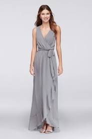 Faux Wrap Chiffon Bridesmaid Dress David S Bridal Davids Bridal Bridesmaid Dresses Wrap Dress Bridesmaid Bridesmaid Dressing Gowns