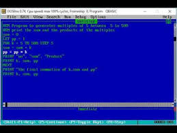 Qbasic Program To Generates Multiples Of 5 Between 5 And 500 To Sum And Computer Programming Generation Sum