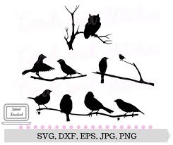 Easy Bird On Branch Silhouette Pin On Tatoos