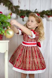 Christmas Plaid Dress Girls Christmas Dress Pattern Kids Christmas Dress Vintage Christmas Dress