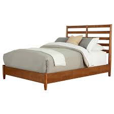 It can support latex, spring, and memory foam mattresses, offering. Alpine Furniture Flynn Standard King Bed Slat Back Headboard In Acorn Brown 1066 27ek