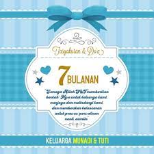 Desain kartu ucapan 7 bulanan. Kartu Ucapan Syukuran 7 Bulanan Kartu Aqiqah Custom Shopee Indonesia