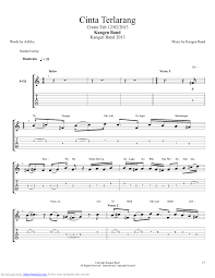 Cinta Terlarang Guitar Pro Tab By Kangen Band Musicnoteslib Com