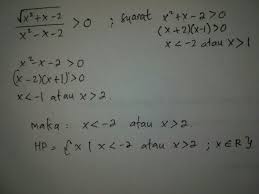 Contoh soal try out bahasa indonesia kelas 12 sma. Tentukan Bentuk Pertidaksamaan Irasional Dari X X 2 X X 2 Gt 0 Brainly Co Id