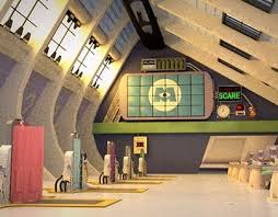 Check Out New Work On My Behance Portfolio 3d Set Project The Scare Floor From Monsters Inc Http On Be Net 1juorqt Monster University Monster Scared