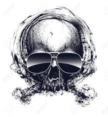 See more ideas about human skull, eyewear, skull glasses. Black And White Human Skull With Sunglasses Hand Drawn Vector Royalty Free Cliparts Vectors And Stock Illustration Image 56751208