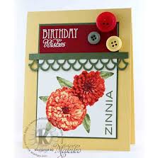 Download Zinnia Flowers Multi Step Clear Layered Stamp Kitchen Sink Stamps