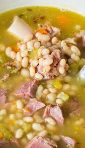 Ham And Bean Soup 1 Ham Bone I Leave Meat On The Bone While It Cooks 4 5 Cups Leftover Ham 2 Cups Dry Navy Beans 2 Ham And Bean Soup Soup Recipes Bean Soup