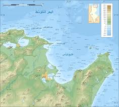 خريطة تونس وصورة القمر الصناعي. Ø®Ù„ÙŠØ¬ ØªÙˆÙ†Ø³ ÙˆÙŠÙƒÙŠØ¨ÙŠØ¯ÙŠØ§
