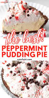 Peppermint Pudding Pie Recipe Easy Holiday Desserts Holiday Dessert Recipes Easy Christmas Baking Recipes