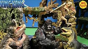 King kong 8th wonder of the world vastatosaurus rex dinosaur action figure toy. New King Kong Vs Godzilla V Rex Foetodon On Skull Island Playset Playmates Toys Unboxing Youtube
