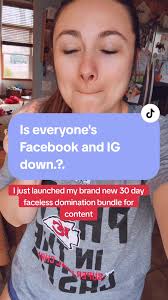 tell me it's not just me?? did my new 30 day faceless domination content  bundle break Facebook and IG?? comment and tell me if it's just me  #Facebookdown #mrr #socialmediahelp #facelessproduct #plr ...
