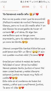 6 Meses A Tu Lado Frases Sentimentales Palabras Para Mi Novio Mensajes De Texto Bonitos