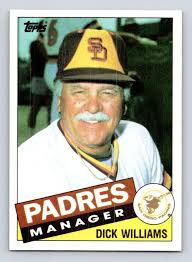 1985 Topps #66 Dick Williams MG VG San Diego Padres
