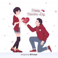 Most relevant best selling latest uploads. Free Vector Kneeled Boy Valentine Couple Background