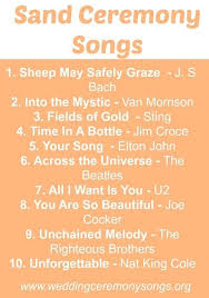 Sand Ceremony Songs Wedding Ceremony Songs Sand Ceremony Wedding Ceremony Music Ceremony Music