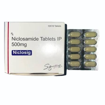 500mg Niclosamide Tablet at ₹ 320/strip | Niclosamide Tablet in Surat | ID: 2852800482788