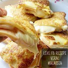 Roti telur chesdale bawang holland serbuk lada hitam sosej daun ketumbar resepi bingka roti gardenia: Roti Goreng Sosej Cheese Leleh Resipi Viral Malaysia Facebook