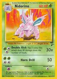 The fins are what lends seaking its. Nidorino Base Set 2 B2 54 Pkmncards