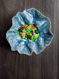 Pea Custard Peas Trout Roe And Caviar By Chef Matt Lambert C Signe Birck See More At Http Th Food Art Photography Food Plating Beautiful Food Styling