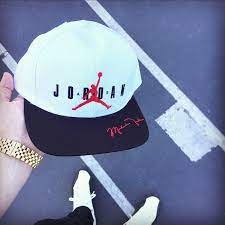 Style Snapback Hatbrand Nike Jordancondition New With Tagssize One Size Original Mid 1990 S Hat White Jordan Logo Jumpman Logo Vintage Sportswear