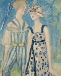 Jacqueline Marval French Painter Lithographer And Sculptor 1866 1932 Le Couple S D Oil On Canvas 64 X 70 Cm Female Artists Painting Patterns Female Art