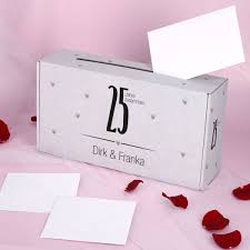 Das zweitedelste metall nach gold ist silber, es symbolisiert reinheit und. Silberne Hochzeit Briefbox Mit Wunschnamen