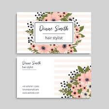 Create blank (opens in a new tab or window) 1 of 2. Free Vector Cute Floral Pattern Business Card Name Card Design Template